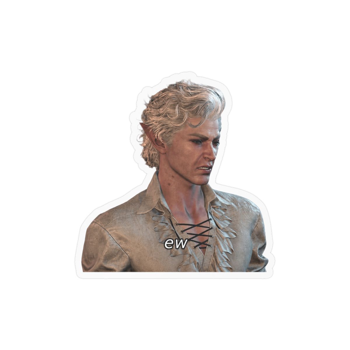 Astarion Ew Baldur's Gate 3 Funny Sticker | Gamer Vinyl Decal
